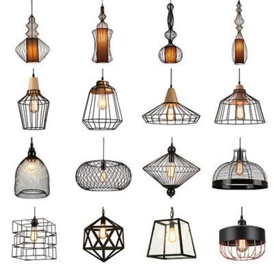 China Beauty Shop Iron Metal Lamp Accessories Chandelier Iron Cover Dining Room Ceiling Pendant Shade Contain Lighting for sale