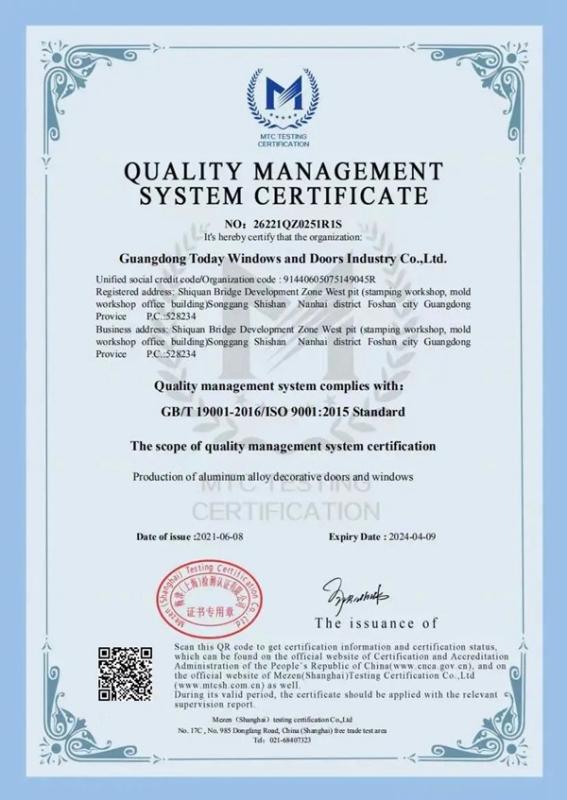 ISO 90011-1 - Beijing Silk Road Enterprise Management Services Co.,LTD