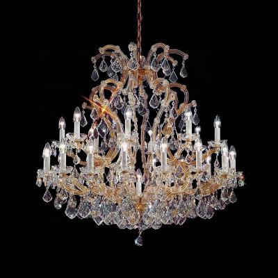 China Crystal Chandeliers Luxury Gold Maria Theresa Crystal Chandelier Crystal Hanging Lights Decoration for sale