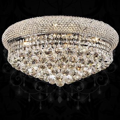 China Surface Mounted 50cm Wide Flush Mount Mounted Ceiling Lamp Luxurious Gold Chrome Crystal Silver Lighting Light For Home Decoration Wholesales for sale