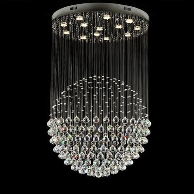 China Decoration raindrop global crystal chandelier pendant lamp for living room home wholesale lamparas modern chandeliers crystal for sale