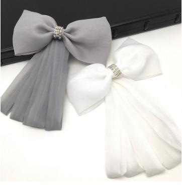 China Classic 2021 New Mesh Diamond Bow Handmade For Girl Accessories for sale