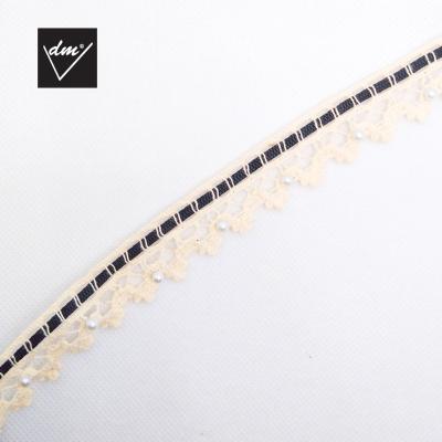 China New Sustainable Hot Beaded Ribbon Pearl Trimming For Clothing Accessories for sale