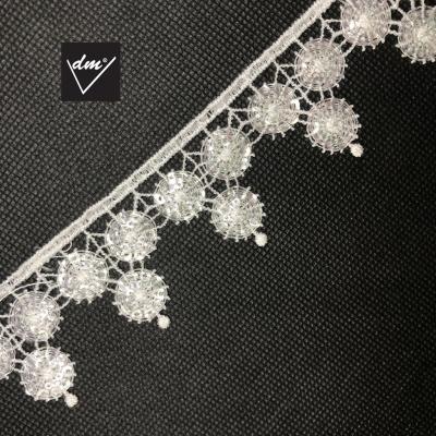 China New Sustainable Elegant Round Lace Trimming For Clothing Accessories for sale