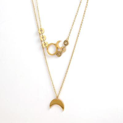 China CLASSIC gold moon necklace choker necklace with simple star and moon necklace for sale