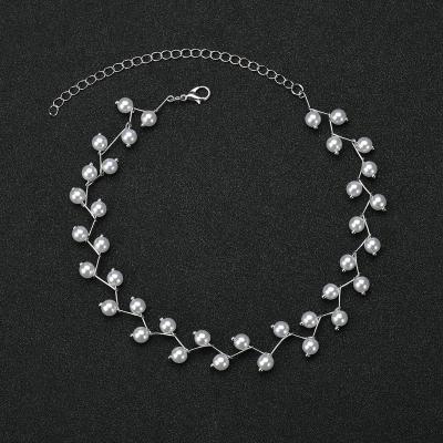 China SWTN11 ALLOY Pearl Clavicle Chain Choker Women's Short Necklace Accessories. for sale