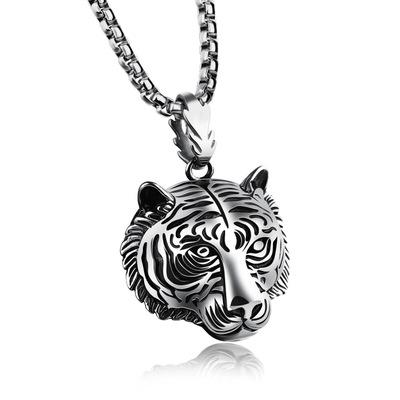 China Hip-hop environmental friendly jewelry bossy the tiger head stainless steel necklace necklace wholesale for sale