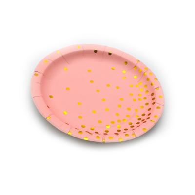 China Various Factory Disposable Sale Round Natural Biodegradable Disposable Paper Plate for sale