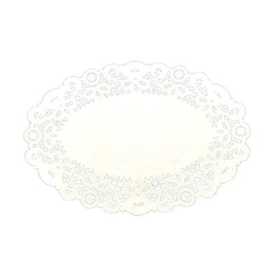 China Sustainable High Quality Durable Using Various Disposable Oval Paper Tablecloth Lace Shaped Paper Placemats for sale