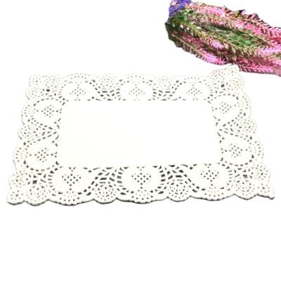 China Sustainable Universal Good Quality Colored Lace Up Environmental Rectangular Colored Paper Placemats for sale