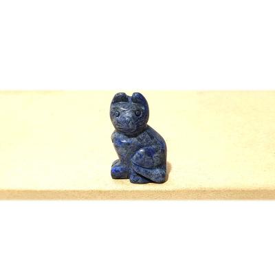 China China High Quality Crystal Carving Cat Statue Wholesale lapis lazuli lapis lazuli carved Cat For Sale for sale