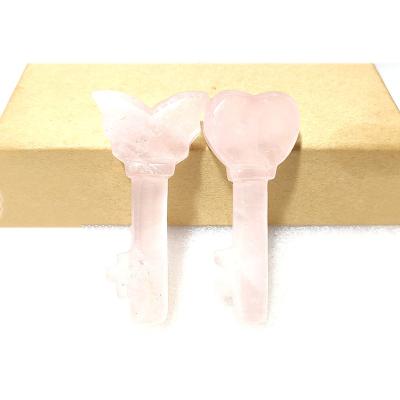 China China Rose Quartz Carving Wholesale High Quality Rose Quartz Processing Key for sale