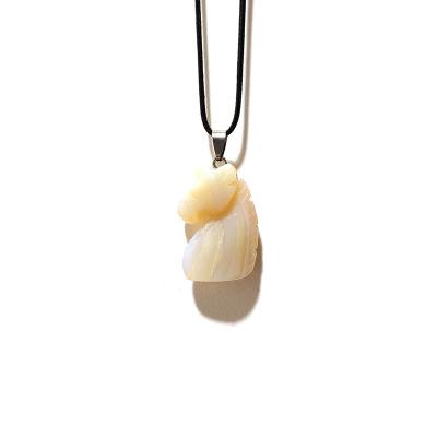 China China Hot Sale Natural Agate Stone Processing High Quality Agate Crystal Unicorn Charm Pendant For Gifts for sale