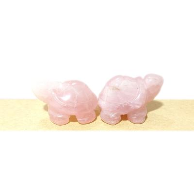 China Beautiful Rose Quartz Crystal Carving Turtle statue from China Crystal Carving Animal Quartz Wholesale for sale for sale