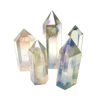 China China Aura Crystal Point Wholesale High Quality clear quartz point processing aura clear quartz points for sale