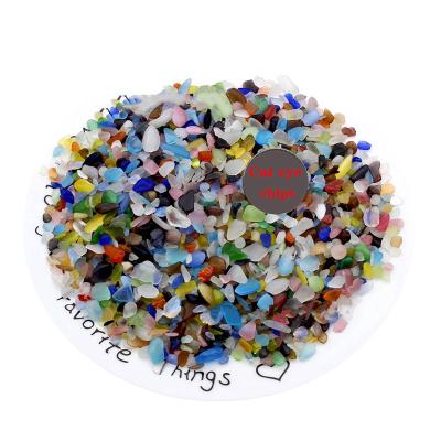 China From China Plot Wholesale Raw Natural Cat's Eye Stone Chips Processing Plot Crystal Stones Crushed Colorful for sale