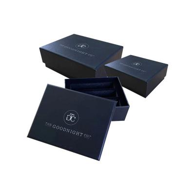 China Recycled Materials OEM Factory Customized Brand Black With Magnetic Lid Gift Packaging Boxes For Small Business for sale