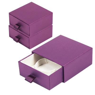 China New Style Recyclable Logo Gift Box Cardboard Paper Drawer Ring and Necklace Jewelry Box Custom Made for Girls for sale