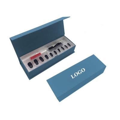 China Recycled Materials Custom False Nail Boxes Packaging Press On Nail Packaging Box For Artificial Nails With Logo for sale