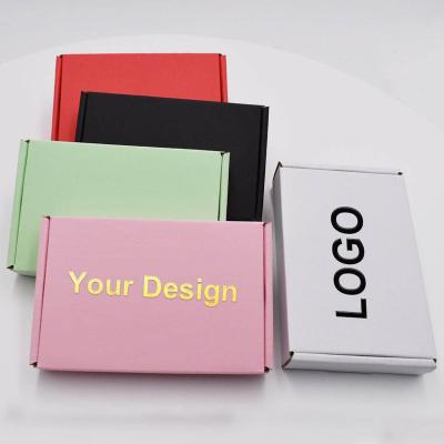 China Recyclable Hot Sale Pink Mailer Boxes Shipping Cardboard Box Custom Logo for sale