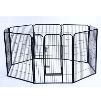 China Durable Outdoor Eight Panel Heavy Duty Metal Square Tube Puppy Playpen Pet Cage for sale