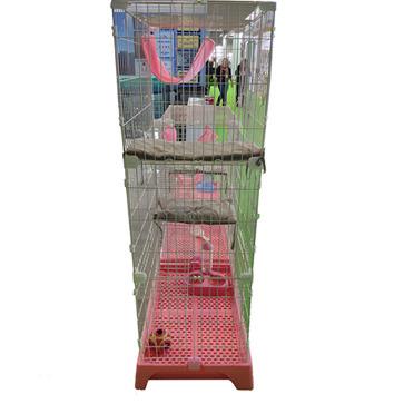 China Wholesale Good Quality Metal Wire Cat Viable Cat Crate Collapsible Cat Cage With Removable Tray for sale