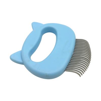 China 2021 Factory Price Viable Hot Sale Pet Face Comb Cat Face Shell Anti-Static Comb for sale