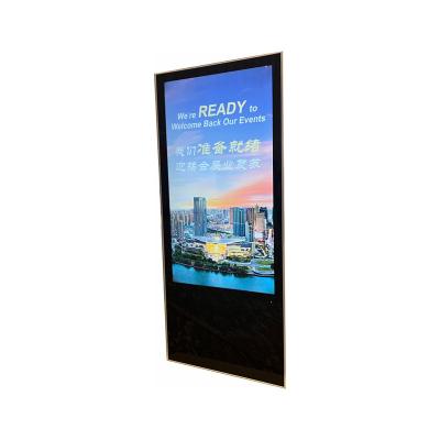 China Best Selling 2023 Smart Split Screen Device Floor Stand Kiosk Advertising Totem Led Advertising Screen Display Screen Lcd Advertising Displayer for sale