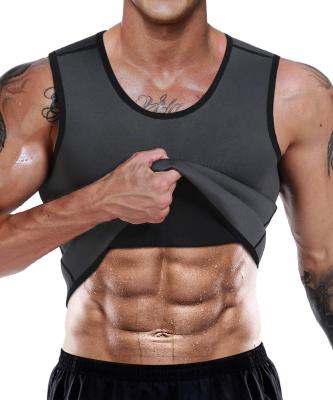 China Antibacterial Mens Sauna Vest Waist Trainer Vest Mens Activewear Sweat Suit Neoprene Fat Burning Fitness Exercise Vest for sale