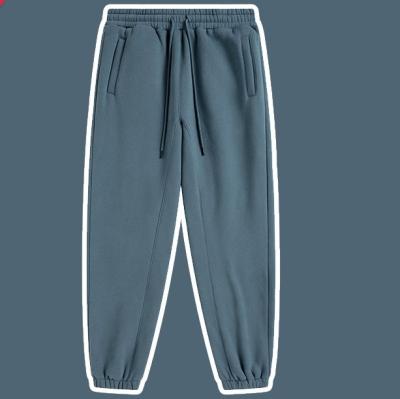 China Fashion Anti-pilling Drawstring 330g Shear Polyester Heavy Cotton Unisex Jogger Pants Mens Joggers for sale