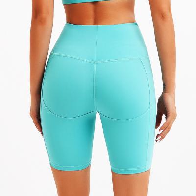 China High Quality Anti-wrinkle High Waist Sports Shorts Shaping Running Fitness Women Biker Shorts for sale