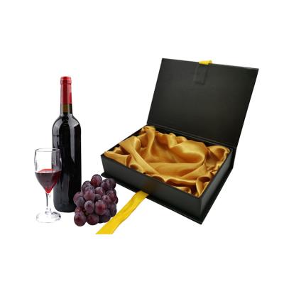 China Recycled Materials Best Selling Custom Recyclable Black Square Cardboard Wine Whiskey Box for sale