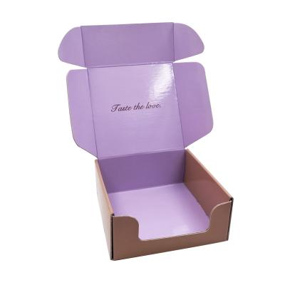 China Wholesale Custom Recyclable Import Recycled Purple Cardboard Box of Baking Materials Best Sellers for sale