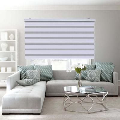 China UV Protection Easy Install Double Layer Zebra Blinds Control By Zebra Chain Roller Blinds for sale