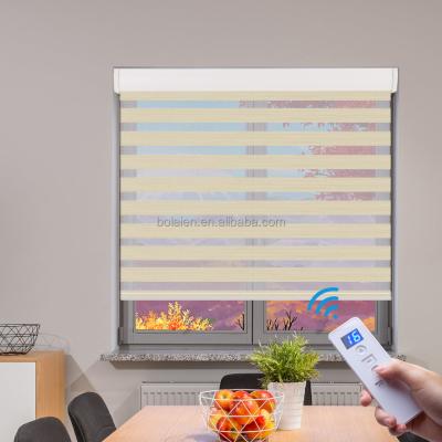 China 100% Indoor Outdoor Motorized Blackout UV Waterproof Fabric Window Shade Roller Roller Shades for sale