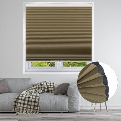 China UV Protection Blackout Pleated Elegant Cordless Honeycomb Blinds Cellular Shades for sale