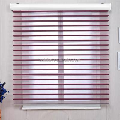 China UV Protection Elegant Bead Rope Control Triple Blinds Fancy Shangri-La Shading Roller Curtain Blinds for sale