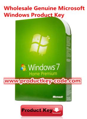 중국 Microsoft Windows Windows 7 가정 프리미엄 FPP 열쇠 ESD 다운로드를 위한 7개의 제품 키 코드 판매용