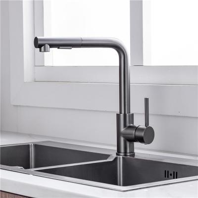 China Pull Out Multifunctional Spray Kitchen Household Sink Splashproof High Pressure Sprinkler Pull-Down Faucet for sale