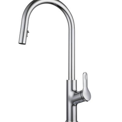 China High Quality Pull Out Kitchen Faucets Splashproof Hot And Cold Spray Faucets Pull Out Faucets for sale