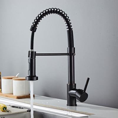 China Pull Out Spray Border Hot Selling Spring Pull Faucet Kitchen Stainless Steel High Quality Faucet for sale