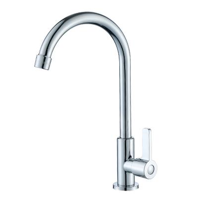 China Pull Out Single Water Rotating Sink Single Rotatable Spray Proof Stainless Steel Kitchen Faucet Cold Water Sink Faucet for sale