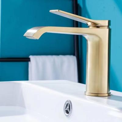 China Metered Faucets Waterfall Sink Under Sink Household All-Copper Hot And Cold Water Faucet Wash Basin Over Countertop Basin Mixed Faucet for sale