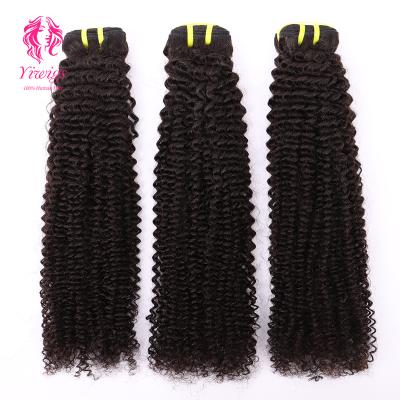 China Wholesale Kinky Curly Natural Black Curly Color Hair Extension, 10A Cheap Remy Virgin Brazilian Hair Bundles for sale