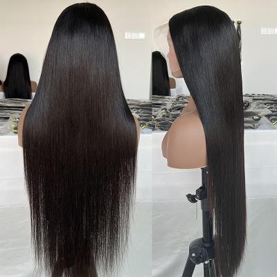 China High Quality Raw Body Wave 12A Mink Virgin Cuticle Aligned Hair Wigs Bone Straight Human Hair HD Transparent Lace Frontal Wig Wholesale for sale