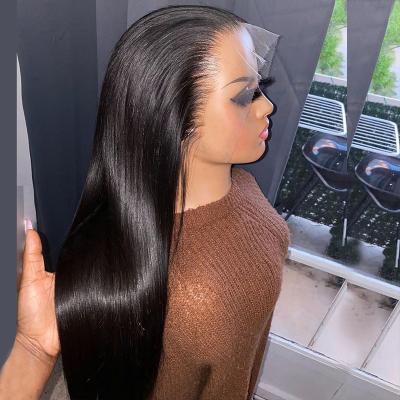 China Body Wave 13X4 13X6 HD Transparent Lace Front Human Hair Wigs High Quality Brazilian Raw Hair Wigs Wholesale for sale