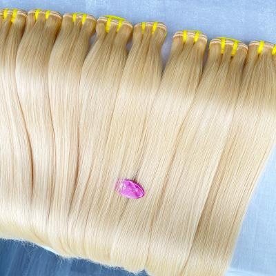 China Wholesale 613 Brazilian Raw Virgin Hair Bundles Kinky Curly , Straight Blonde Cuticle Aligned Hair Weaves Bundles for sale