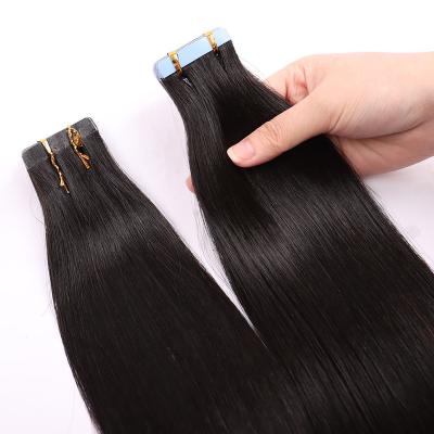 China Pulled Virgin Wholesale Curly Double Loop Invisible Tape In Raw Hair Tape Ins Extensions Hair for sale