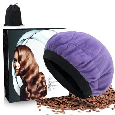 China Amazon Success 2021 Best Selling Flaxseed Hair Steaming Heat Cap Long Lasting Reusable Wireless Heat Cap for Hair Product for sale