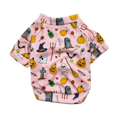 China Stocked Warm Dog Clothes Cute Puppy Hoodies Print Cartoon Small Dog Sweater For Outdoor Pet Cat Coat French Bulldog Winter Pullover for sale